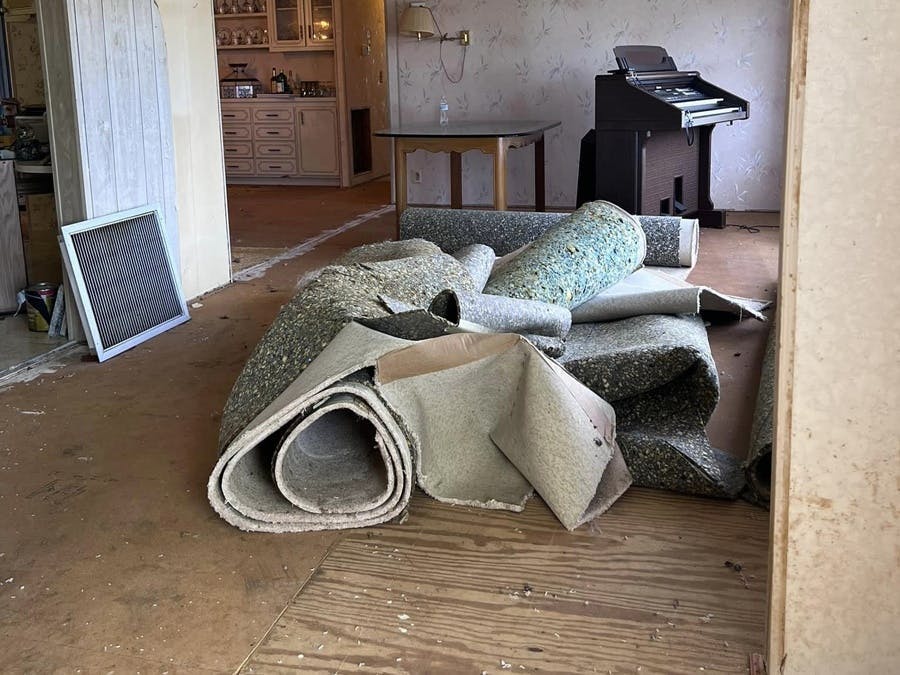 crpet ready for diposal